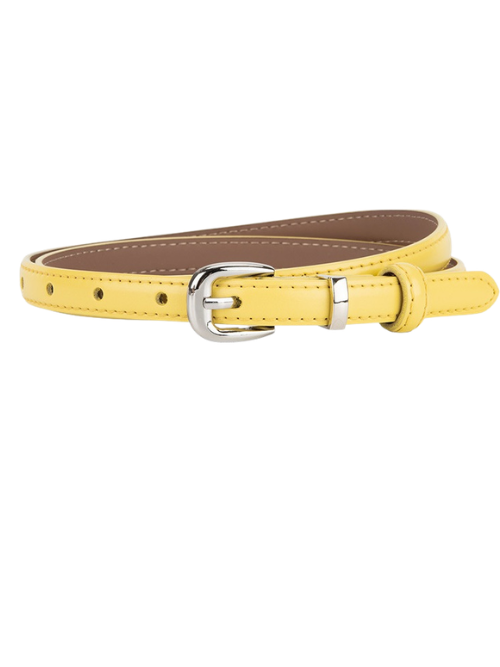 Casely Leather Belt Yellow